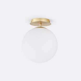 Plafondlamp of wandlamp, messing en opaline glas, MORICIO