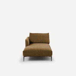 Fluwelen longchair, Oscar, ontwerp Emmanuel Gallina