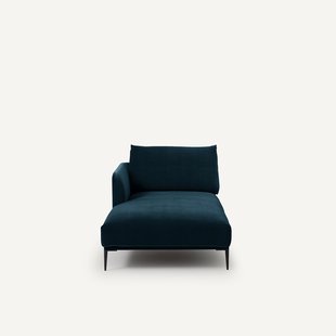 Fluwelen longchair, Oscar, ontwerp Emmanuel Gallina