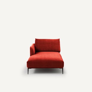 Fluwelen longchair, Oscar, ontwerp Emmanuel Gallina