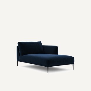 Fluwelen longchair, Oscar, ontwerp Emmanuel Gallina