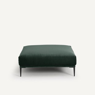 XL fluwelen poef, Oscar, ontwerp Emmanuel Gallina