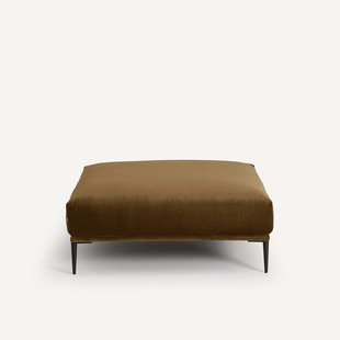 XL fluwelen poef, Oscar, ontwerp Emmanuel Gallina