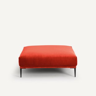 XL fluwelen poef, Oscar, ontwerp Emmanuel Gallina