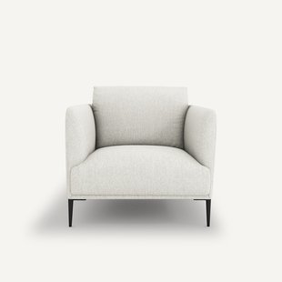 Fauteuil in gemêleerde badstof, Oscar, Emmanuel Gallina