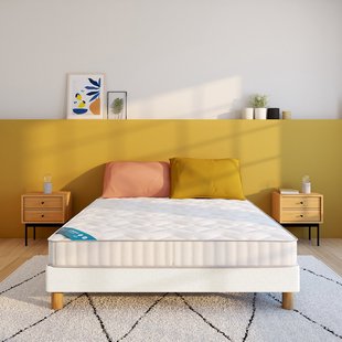 Set met HD28kg-schuimmatras, stevige ondersteuning, traagschuimlaag + bedbodem