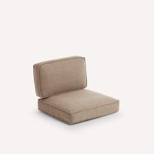 Kussens in geweven mêlee polyester voor fauteuil Dilma