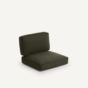Kussens in geweven mêlee polyester voor fauteuil Dilma