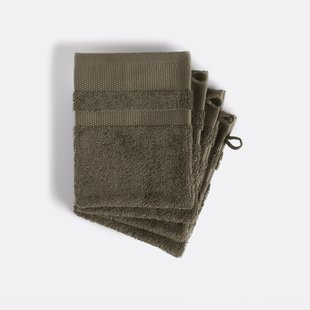 Set van 4 washandjes van gekamd katoenen van 600 g/m², KHEOPS