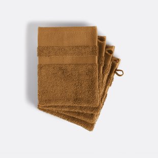 Set van 4 washandjes van gekamd katoenen van 600 g/m², KHEOPS