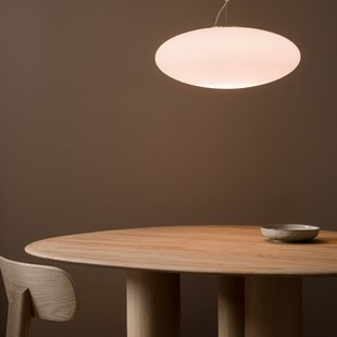 Hanglamp in matglas, ovale vorm, Raeyes