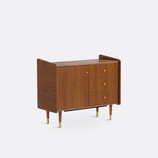 Klein vintage buffetkast in fineernotenhout, Ronda