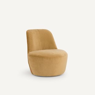 Draaifauteuil in fluweel/linnen, Rosebury