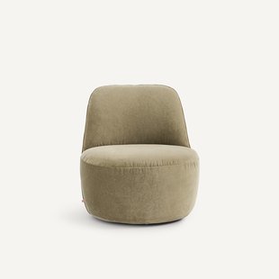 Draaifauteuil in fluweel/linnen, Rosebury