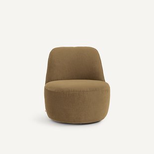 Draaifauteuil in fluweel/linnen, Rosebury