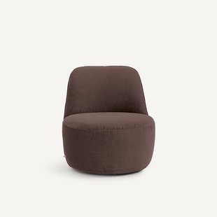 Draaifauteuil in fluweel/linnen, Rosebury