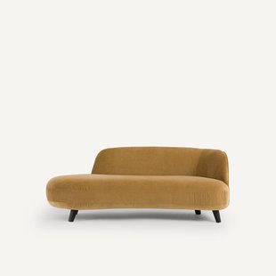 Dormeuse in linnen fluweel, Rosebury, ontwerp door Emmanuel Gallina