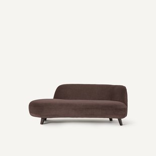 Dormeuse in linnen fluweel, Rosebury, ontwerp door Emmanuel Gallina
