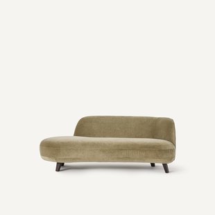 Dormeuse in linnen fluweel, Rosebury, ontwerp door Emmanuel Gallina