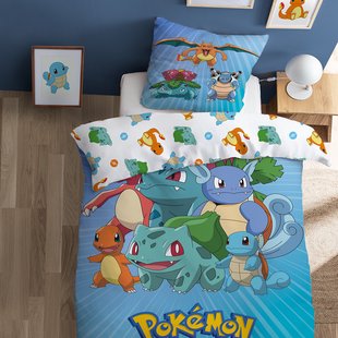 Bedset voor kinderen, katoen, vierkant kussensloop