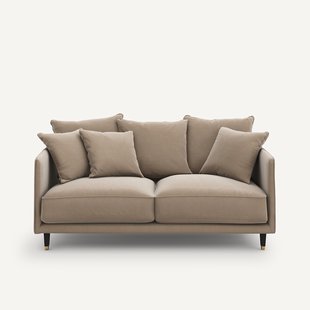 3-zits compacte fluwelen bank, Lazare