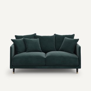 3-zits compacte fluwelen bank, Lazare