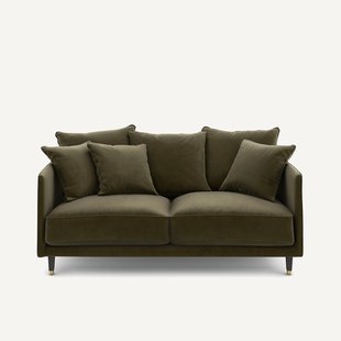 3-zits compacte fluwelen bank, Lazare