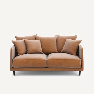 3-zits compacte fluwelen bank, Lazare