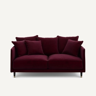 3-zits compacte fluwelen bank, Lazare