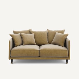 3-zits compacte fluwelen bank, Lazare