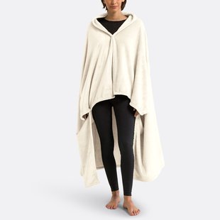 Fleece plaid met mouwen, recycled polyester, Javi