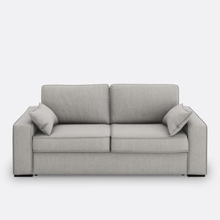 Slaapbank van katoen en linnen, 2, 3 of 4 zits, Comfort Bultex® Cécilia