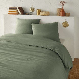 Bedset in gewassen microvezel, recycled polyester