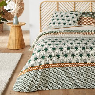 Bedset in katoen, rechthoekig kussensloop, Lilia