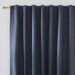 Verduisteringsgordijn in halflinnen met verdekte lussen, Lincot