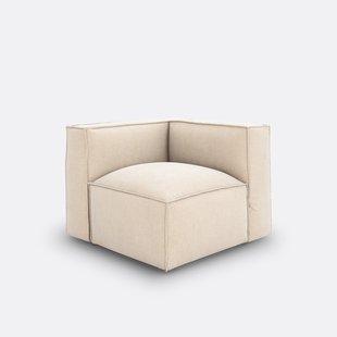Hoekelement voor modulaire bank, in vintage ribfluweel, Seven