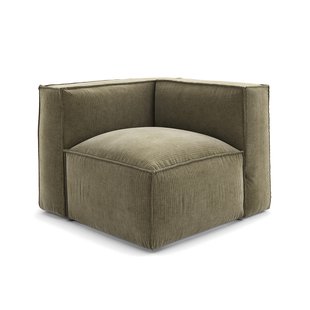 Hoekelement voor modulaire bank, in vintage ribfluweel, Seven
