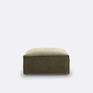 Modulaire poef, geribd vintage fluweel, Seven