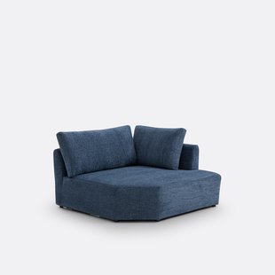 Hoekmodule rechts/links van gemêleerde chenille Monica