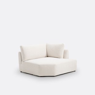 Hoekmodule rechts/links van gemêleerde chenille Monica