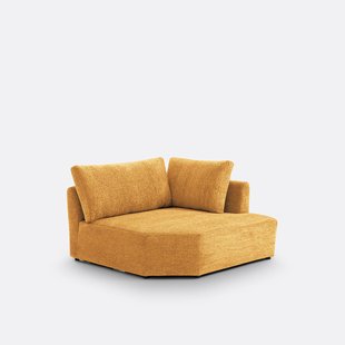 Hoekmodule rechts/links van gemêleerde chenille Monica