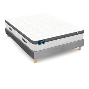 Set van bedbodem en Premium-matras met 1134 veren, stevige ondersteuning met traagschuim