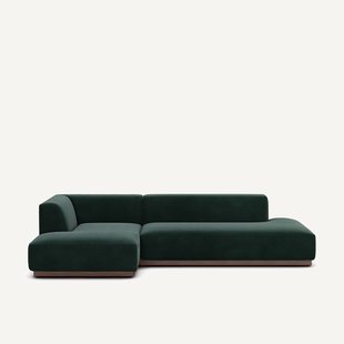 Linker hoekbank XL fluweel, Jacopo