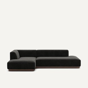 Linker hoekbank XL chenille fluweel, Jacopo