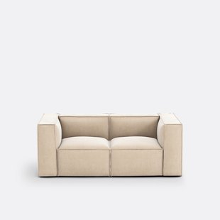 Modulaire bank, 2-zit, in vintage ribfluweel, Seven