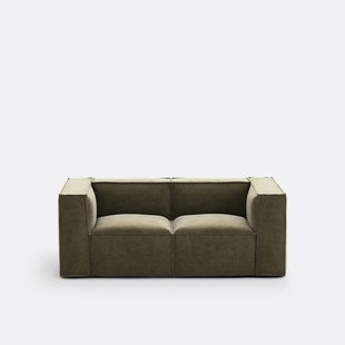 Modulaire bank, 2-zit, in vintage ribfluweel, Seven