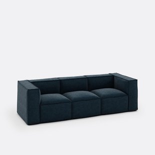 Modulaire bank, 3-zit, gestructureerd fluweel, Seven