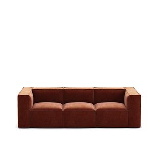 Modulaire bank, 3-zit, vintage ribfluweel, Seven