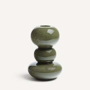 Handgeblazen glazen vaas H29,6 cm, Fysa