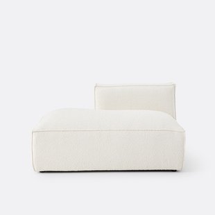 Links chaise longue-element voor modulaire bank, bouclette, Seven